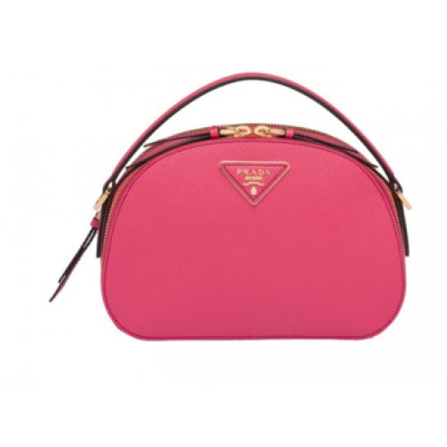 Borsa Prada Odette in pelle Saffiano 1BH123 rosa