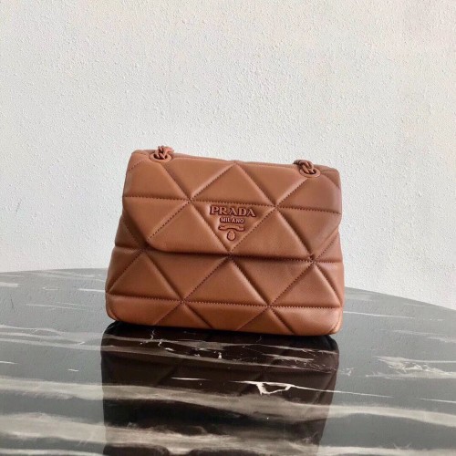 Borsa a tracolla piccola Prada Spectrum 1BD233 Marrone