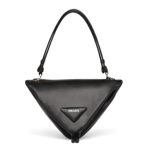 Prada Borsa a mano in nappa imbottita 3BA315 nera