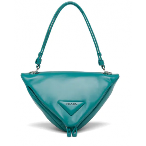 Prada Borsa a mano in nappa imbottita 3BA315 blu