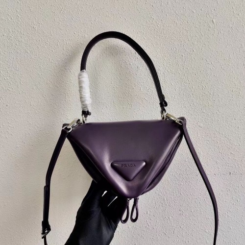 Prada Borsa a mano in nappa imbottita 3BA315 viola