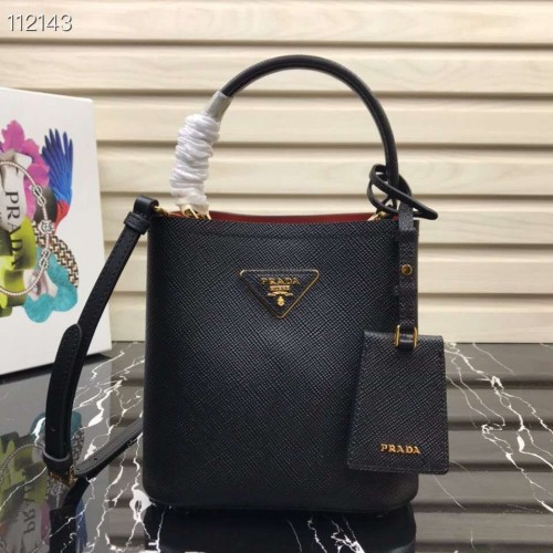Prada Borsa Panier Piccola Originale Saffiano 1BA217 Nera