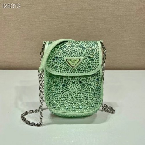 Prada Mini borsa Prada in cristallo 1BH185 verde