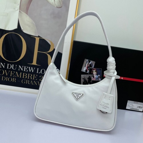 Miniborsa Prada Re-Edition 2000 in nylon 1NE515 Bianco