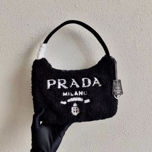 Prada Re-Edition 2000 mini borsa in spugna 1NE515 nera