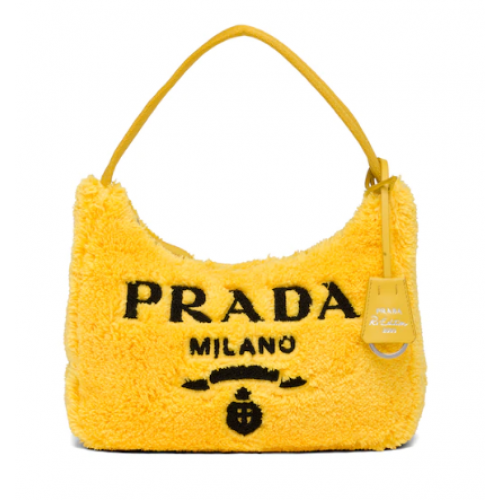 Prada Re-Edition 2000 mini borsa in spugna 1NE515 gialla
