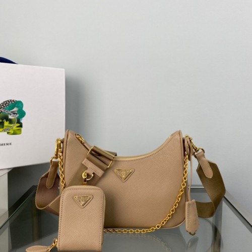 Prada Re-Edition 2005 Borsa a tracolla Saffiano 1BH204 Biscuits