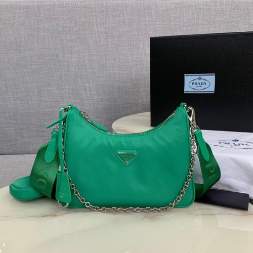 Prada Re-Edition 2005 borsa a spalla in nylon 1BH204 verde