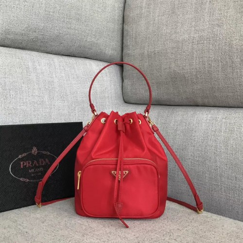 Borsa tote Prada Re-Edition in nylon 81166 rossa
