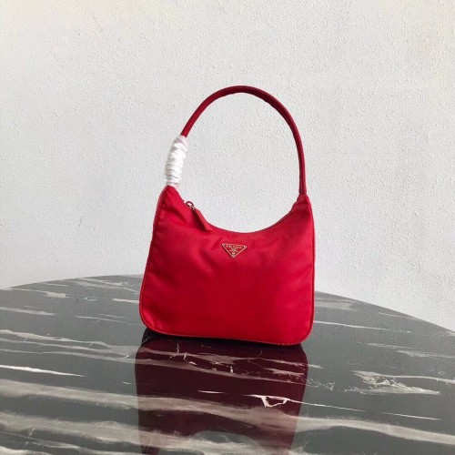 Borsa tote Prada Re-Edition in nylon MV519 rossa