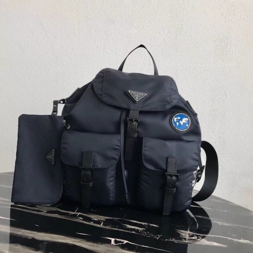 Zaino Prada in Re-Nylon 1BZ811 nero&blu