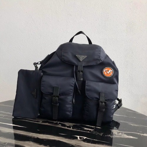 Zaino Prada Re-Nylon 1BZ811 nero&arancio