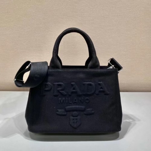 Prada borsa tote in tessuto 1BA499 nera