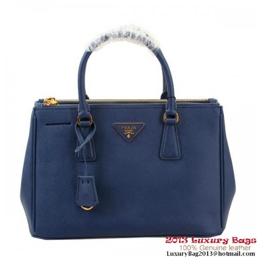 Borsa tote Prada Saffiano 30 cm BN1801 - blu reale