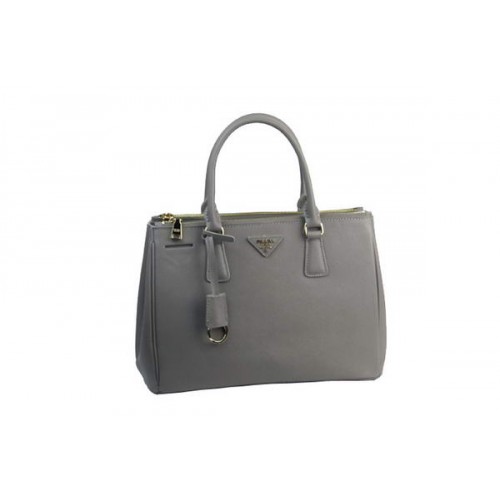Borsa Prada in pelle di vitello Saffiano BN2274 grigia