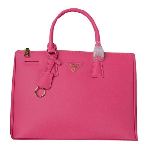 Borsa tote in pelle di vitello Saffiano Prada PBN1786 Rosa