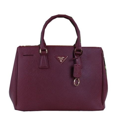 Prada Borsa Tote In Pelle Di Vitello Saffiano PBN2274 Bordeaux