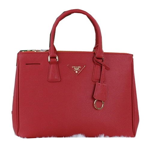 Borsa tote in pelle di vitello Saffiano Prada PBN2274 rossa