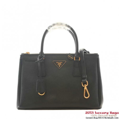 Borsa tote Prada in pelle Saffiano da 30 cm BN1801 nera