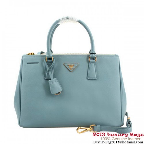 Borsa tote Prada in pelle Saffiano 33CM BN2274 blu chiaro
