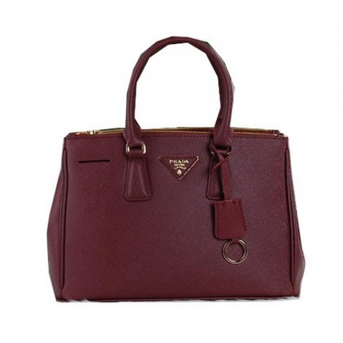 Borsa tote Prada in pelle Saffiano PBN1801 bordeaux