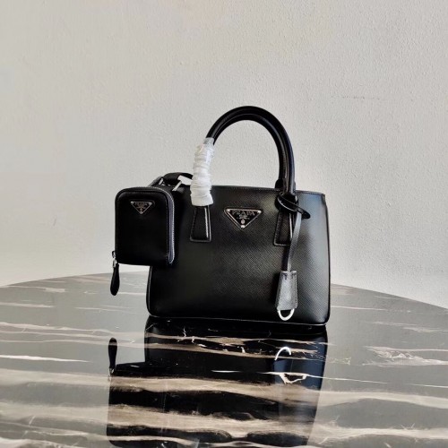 Borsa mini Prada in pelle Saffiano 1BA296 nera
