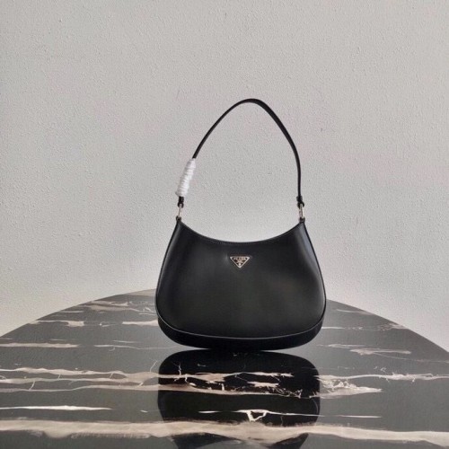 Borsa a spalla Prada in pelle Saffiano 2BC499 nera