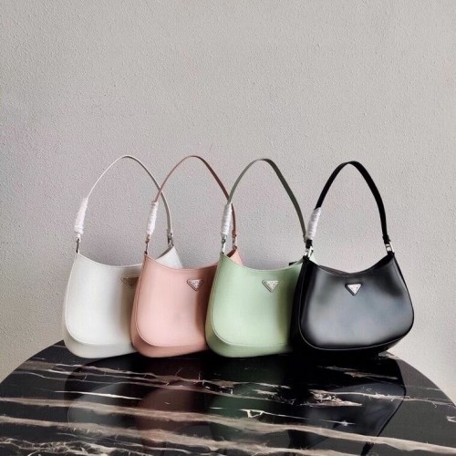 Borsa a spalla Prada in pelle Saffiano 2BC499 rosa