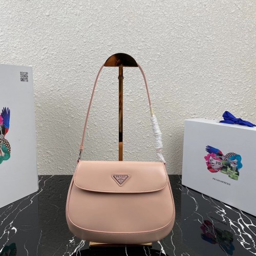 Borsa a spalla Prada in pelle Saffiano 2BD311 rosa