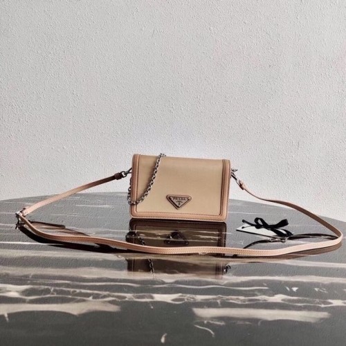 Prada Borsa a tracolla in pelle Saffiano 2BP019 Biscuits