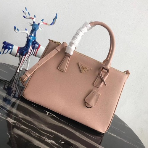 Borsa tote in pelle originale Prada Saffiano 1BA1801 rosa chiaro