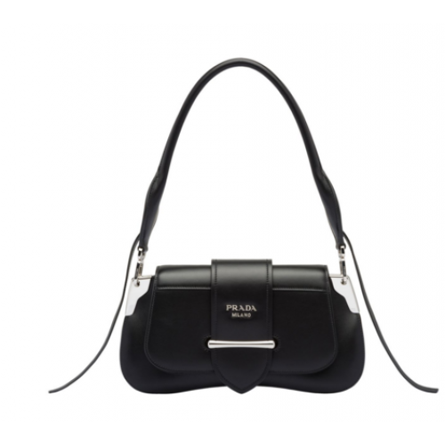 Borsa a spalla Prada Sidonie in pelle 1BD168 nera