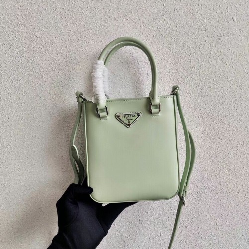 Prada Borsa piccola in pelle spazzolata 1AD331 verde chiaro