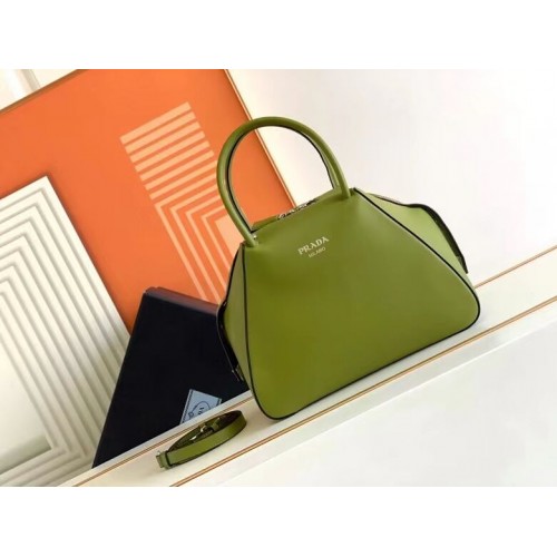Prada Borsa a mano piccola Supernova in pelle 1BA366 verde