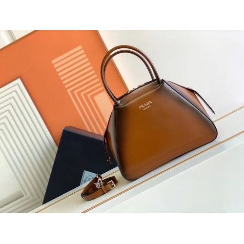 Borsa tote Prada in pelle 1BD663A caramello