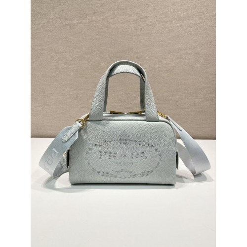 Borsa tote Prada in pelle 1DH770 azzurra