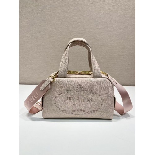 Borsa tote Prada in pelle 1DH770 rosa chiaro