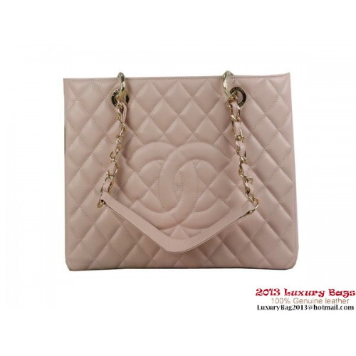 Replica Chanel A50995 rosa originale Cannage borsa a tracolla in pelle oro