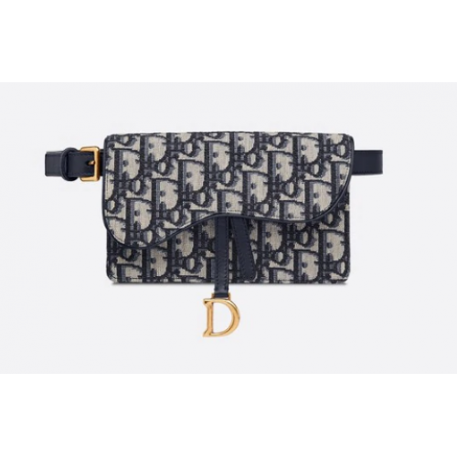 MARSUPIO DA SELLA Blu Dior Oblique Jacquard S5619C