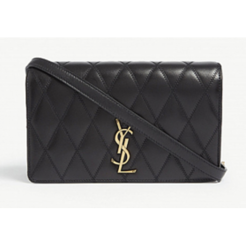 SAINT LAURENT Borsa a tracolla Angie in pelle trapuntata 568906 nera