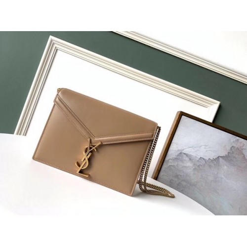 SAINT LAURENT Borsa a tracolla Cassandra in pelle 532750 Cammello