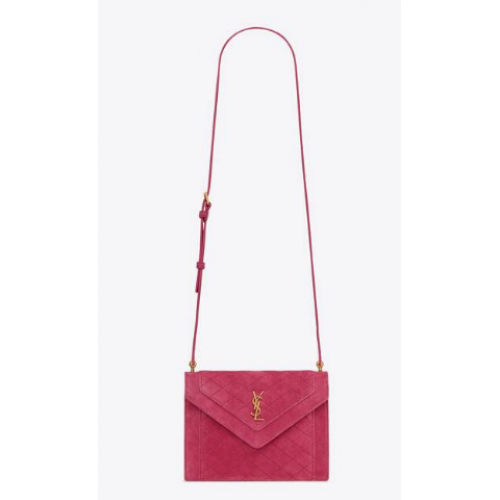 SAINT LAURENT GABY BORSA MINI IN CAMOSCIO 685574 ROSA MAGENTA
