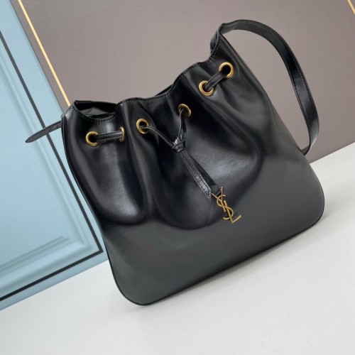 SAINT LAURENT KAIA BORSA PICCOLA IN PELLE LUCIDA Y208132 nero