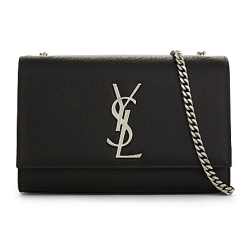 SAINT LAURENT Borsa a tracolla Kate Monogram in pelle 87613 nera
