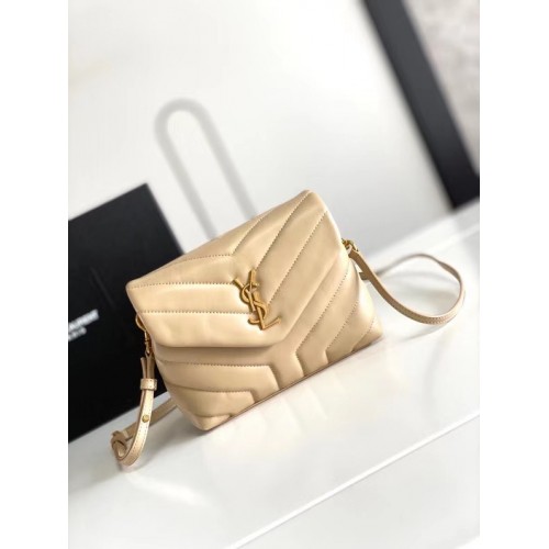 SAINT LAURENT LOULOU PICCOLA IN PELLE MATELASSE Y 467072 IVORY NATURAL&BRONZE METAL HARDWARE