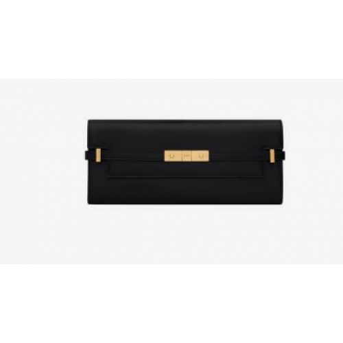 SAINT LAURENT POCHETTE MANHATTAN CON SCATOLA SAINT LAURENT PELLE 695949 nero