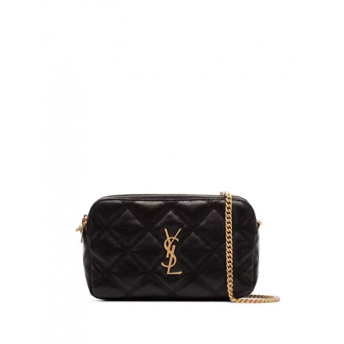 PORTAFOGLIO SAINT LAURENT CON CATENA MONOGRAM IN PELLE 655941 nero