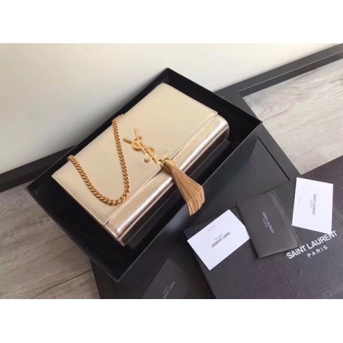 SAINT LAURENT Borsa a tracolla Kate media 18831 oro