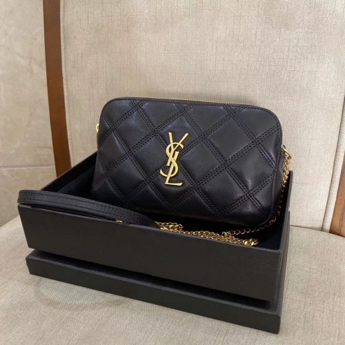 SAINT LAURENT Borsa a tracolla in pelle originale Y565041 nera