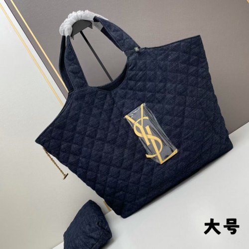 SAINT LAURENT SHOPPING Borsa in jeans Y205320 blu scuro